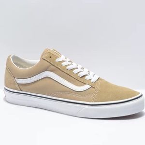 Vans sneakers Old Skool low tops lace up shoes leather and fabric upper khaki